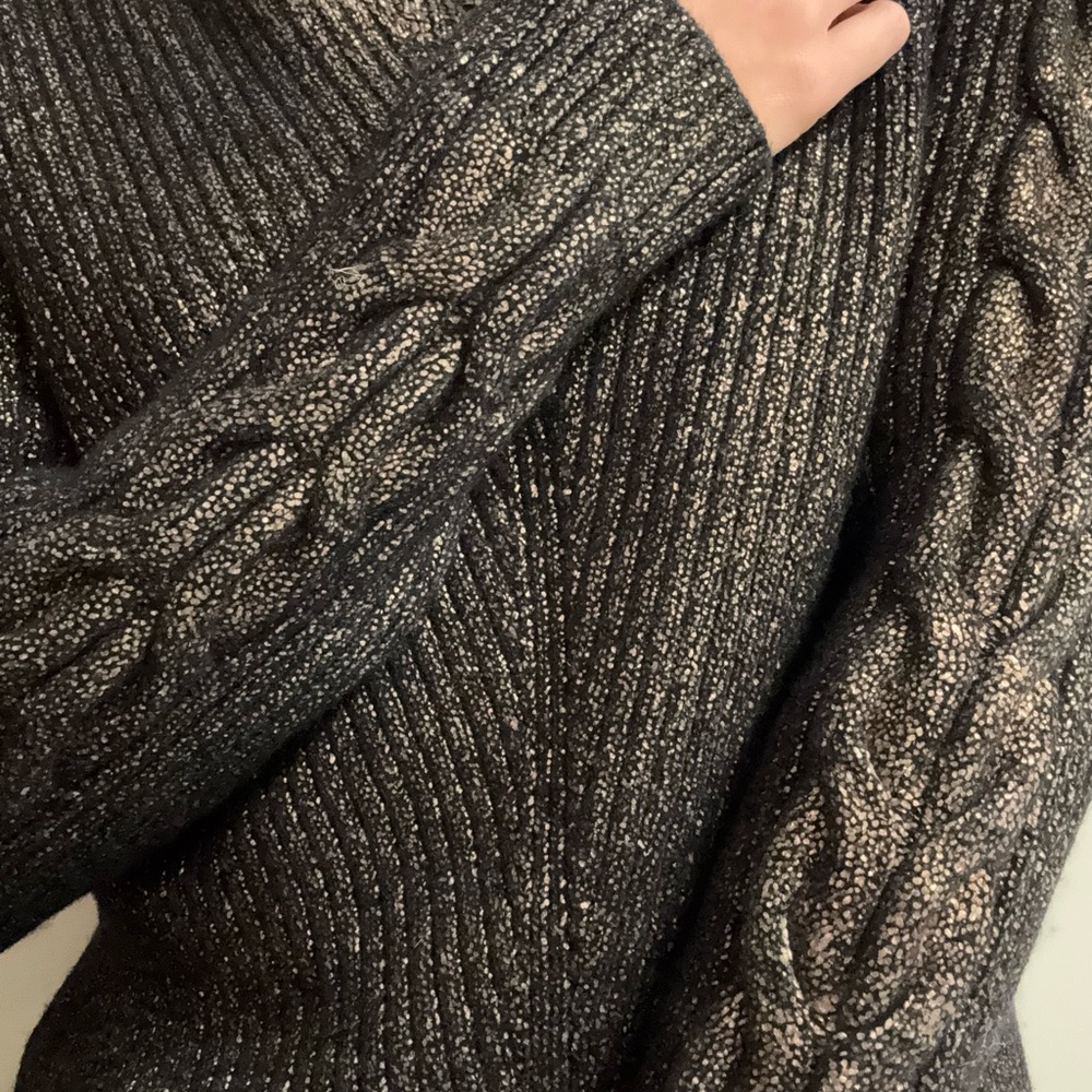 Pink Tartan 100% Wool Black and Bronze Knit Sweater